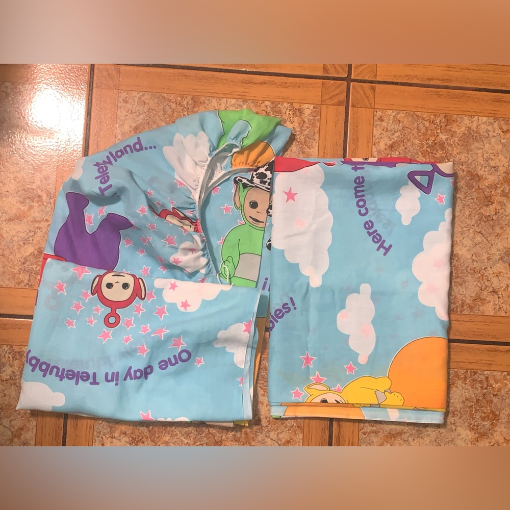 Vintage Teletubbies 1998 bedding Set